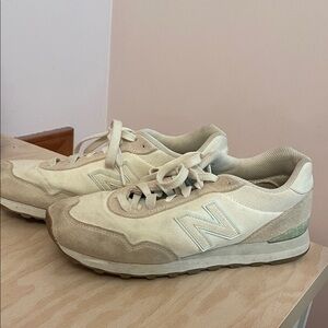 New Balance Beige and Light Brown Sneakers